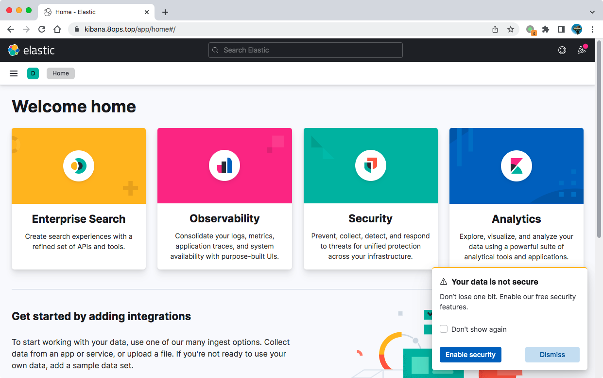 kibana 首页