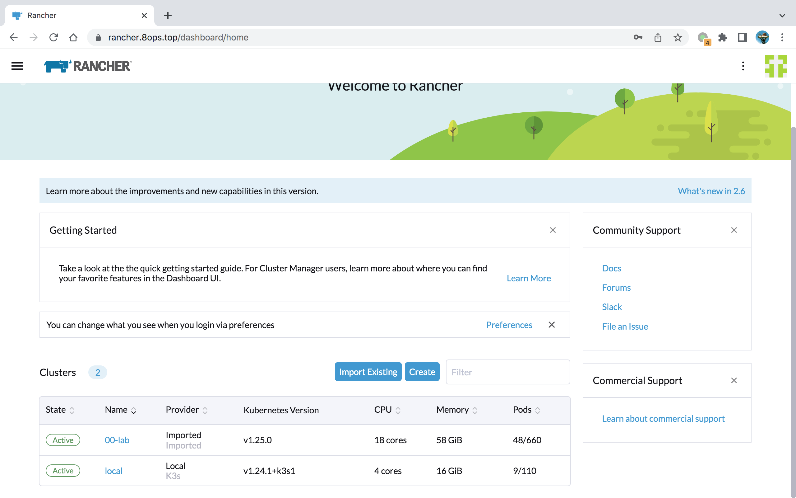 external kubernetes's cluster